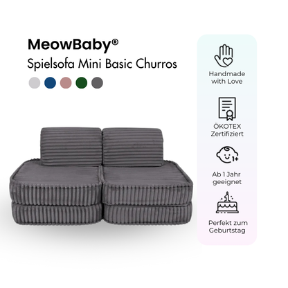 Spielsofa Mini Basic Churros - Plüschcord Edition