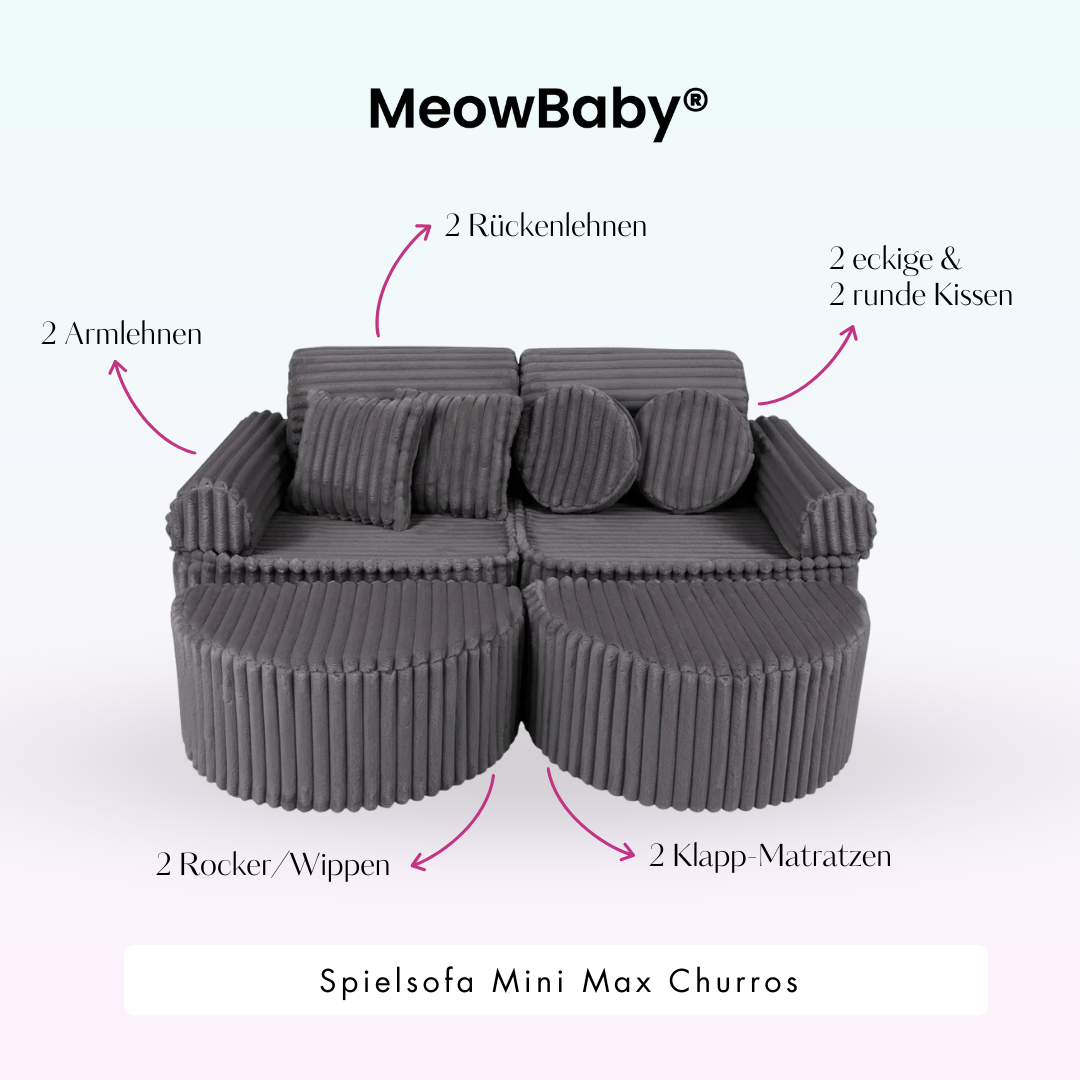 Play Sofa Mini Max Churros - Plush Cord Edition