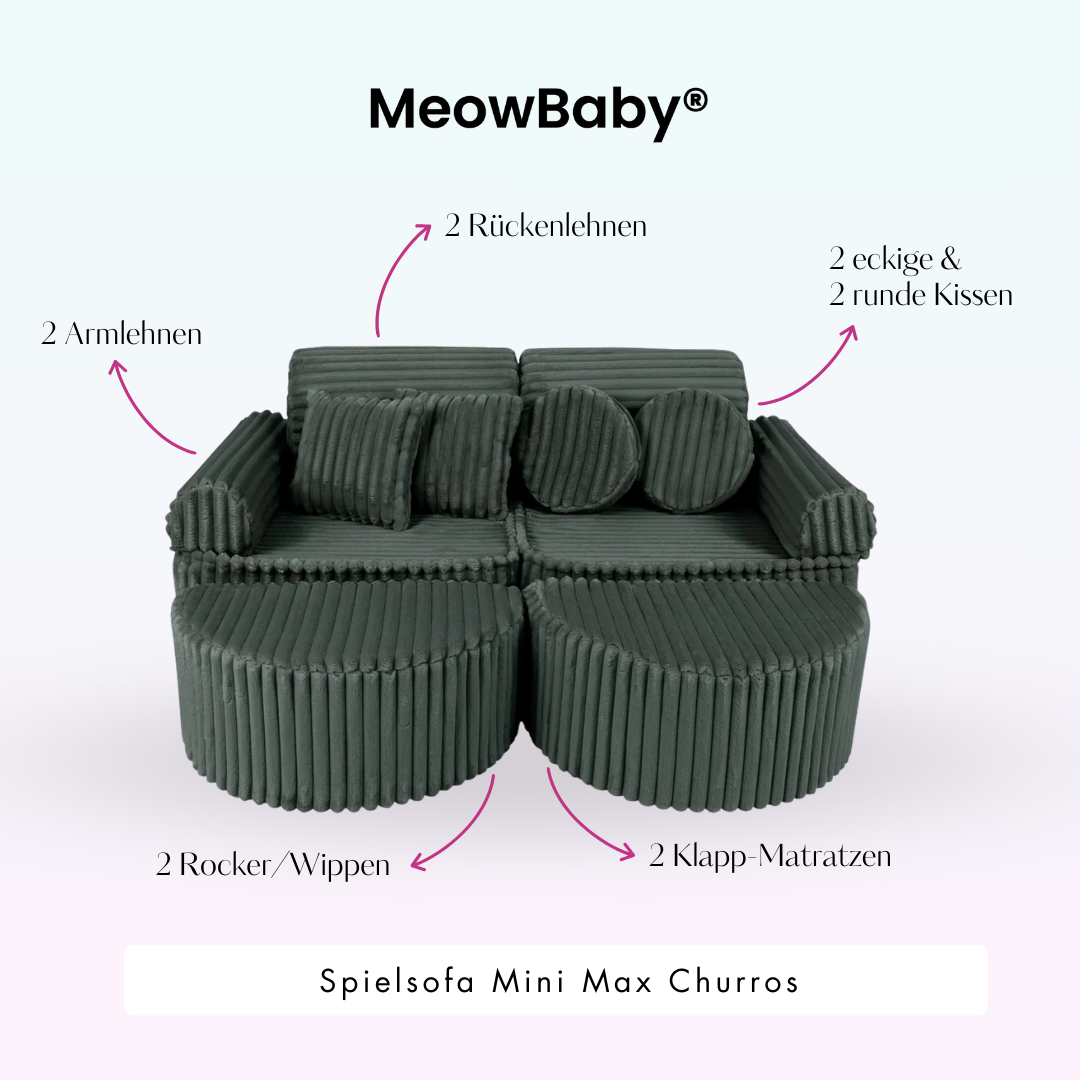 Play Sofa Mini Max Churros - Plush Cord Edition