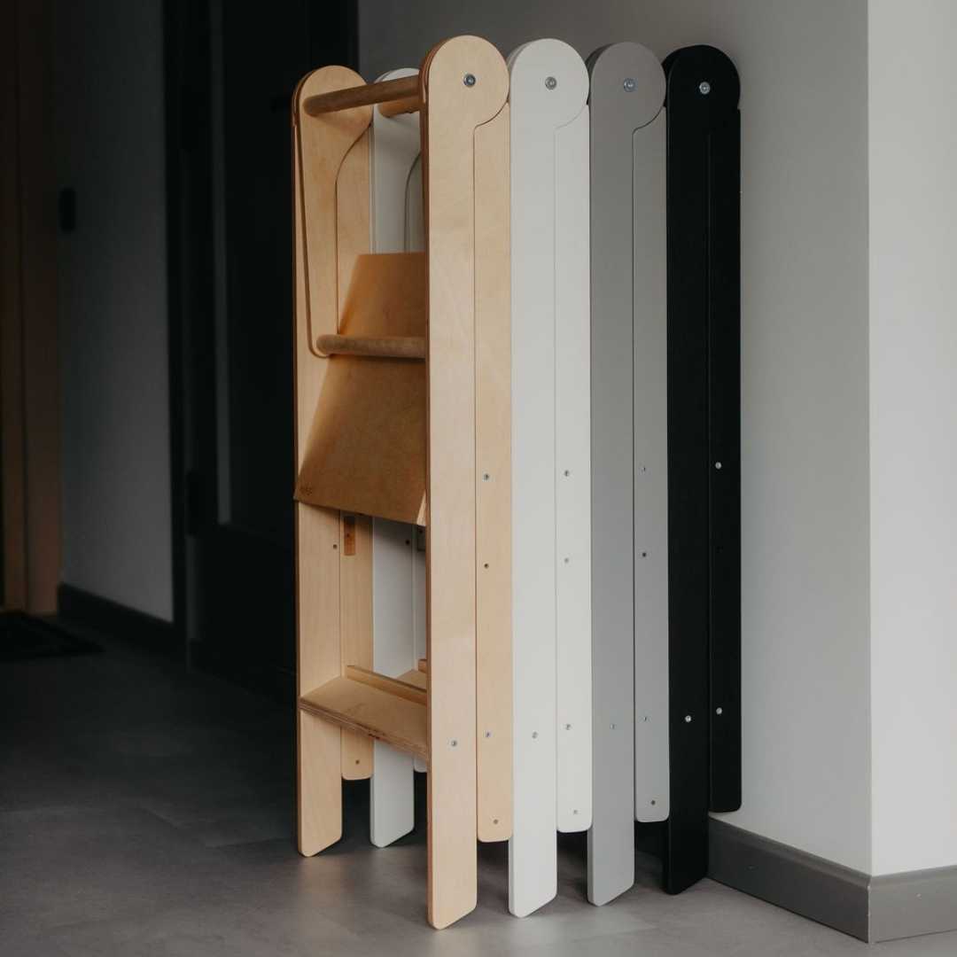 Faltbarer Montessori Lernturm in verschiedenen Farben