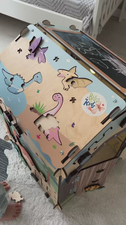 Motor skills house / Activity Board Dino with lighting