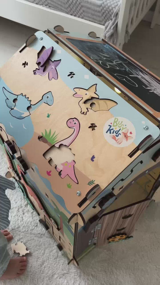 Motor skills house / Activity Board Dino with lighting