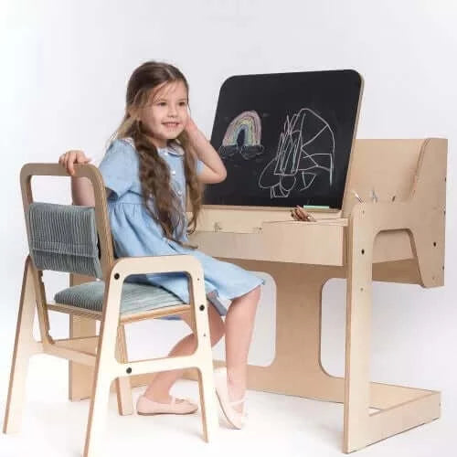 Schreib- und Maltisch Set Ina mit Stuhl aus Holz