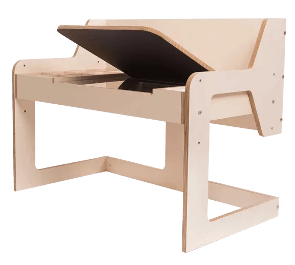 Montessori Schreib- und Maltisch Ina im Detail aus Holz
