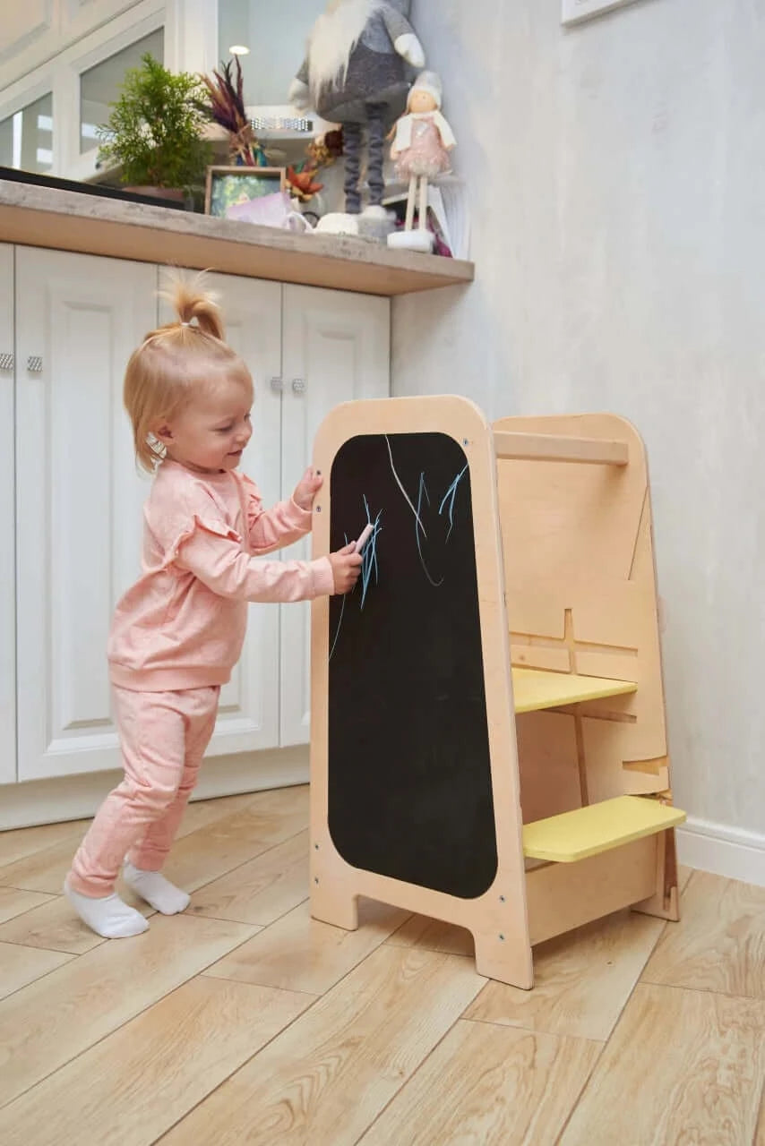 Wachsender Lernturm 5-in-1 aus Holz für Kinder