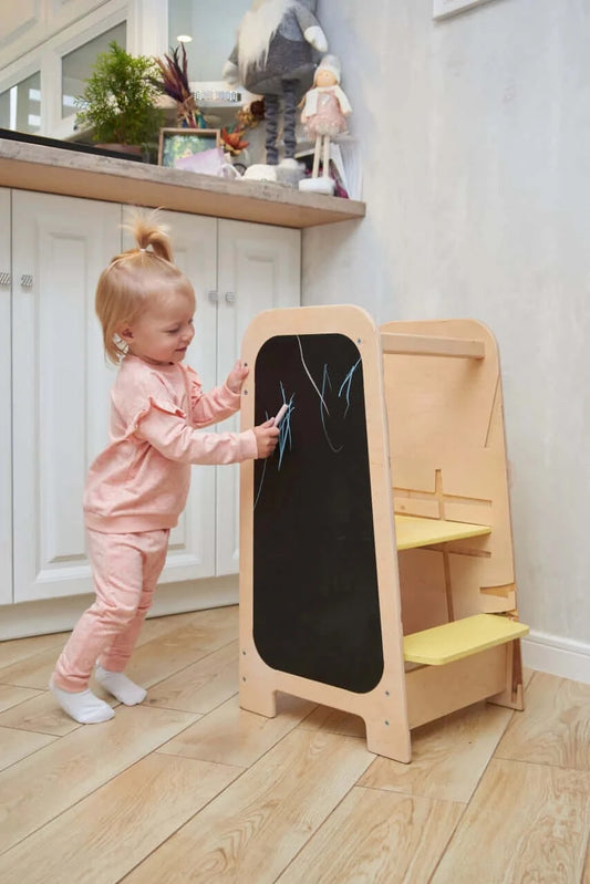 Wachsender Lernturm 5-in-1 aus Holz für Kinder