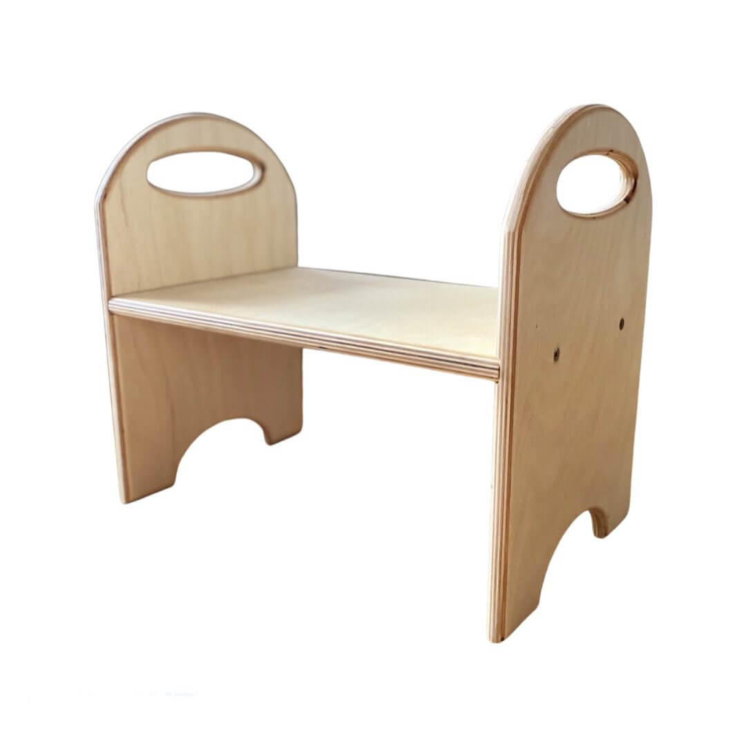Tritthocker für Kinder aus Holz mit Namen personalisiert